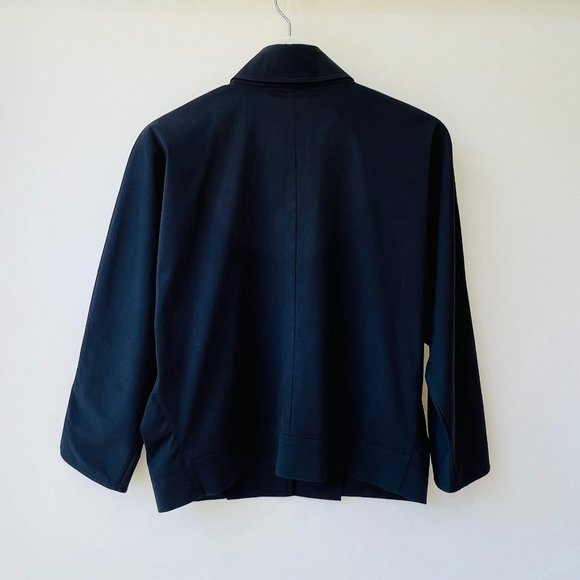 ❤️ Jil Sander Dolman sleeves Collared shirt in Navy Blue, Size 38 - Picture 2 of 8